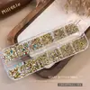 Caja de 12 compartimentos con diamantes de imitación para uñas de punta, populares, blancos brillantes y coloridos, decoraciones de uñas DIY, al por mayor