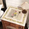 Nuevo Mantel Protector de Mesa de Noche Estilo Chino, Mantel Bordado, Impermeable, Resistente al Aceite, Lavable, Mantel Resistente al Calor, Mantel a Prueba de Polvo para Dormitorio