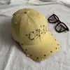 Sombrero de Mujer de Alta Calidad Estilo Retro Americano Lavado Desgastado Rasgado Letra Hot-Fix Pedrería Sombrero para el Sol Versátil Protección Solar Gorra de Béisbol