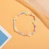 Pulsera de flor de cristal de color estilo vacacional turístico europeo y americano pulsera elástica extensible venta al por mayor
