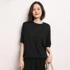 Suéter de Tricô Moda Simples Batwing com Ombro Caído Gola Redonda Solto Feminino 100% Caxemira Pura Alta Qualidade Imitação Novo Estilo Outono/Inverno
