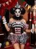 Disfraces de Payaso para Performance de Circo de Halloween, Set de Cosplay de Entrenador de Animales, Disfraz de Payaso Femenino, Mono Sexy