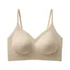 Sujetador invisible sin costuras de otoño e invierno para mujer, con espalda bonita, escote en V, sexy, push-up y características cálidas