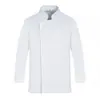 Color Sólido Cinco Botones Ropa de Trabajo de Chef Otoño Invierno Manga Larga Restaurante Café Cocina Trasera Catering Hombres Mujeres Ropa de Trabajo Uniforme de Chef