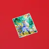 Núcleo de Pintura Dorada de Zorro Hada de Colores, Núcleo de Lienzo de Pintura Thangka de Animal Pequeño Vibrante Semipintado a Mano, Zorro de Nueve Colas al por Mayor