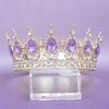 Joyería Junhao Corona Nupcial Tiara de Venta Caliente Europea y Americana Corona Redonda Corona para Concurso de Belleza Joyería Corona para Actuación Fiesta de Bodas
