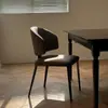 2026 Arte de Unha Casa Sofá Cadeira Cadeira Italiana Cadeira de Jantar Minimalista Banco Durável Cadeira com Encosto de Couro de Pata de Gato Cadeira de Hotel