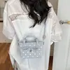 Bolso de mano con lazo y lunares estilo dulce y femenino para mujer, bolso de hombro y cruzado de lujo ligero para verano 2026 para salir y citas