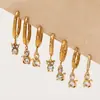 Xinyixinxin Design de Nicho Brincos de Gatinho com Diamante Aço Inoxidável Banhado a Ouro 18K Real Brincos Joias Transfronteiriças Atacado