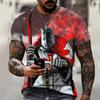 Moda de Verano Templario Camiseta de Hombre Impresa en 3D Street Harajuku