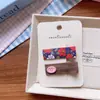 Estilo Coreano Principios de Otoño Nueva Tela Floral Pinza Lateral para Niñas Lindo Parche de Letra de Aleación Pinza Lateral Familiar para Mamá