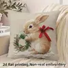 Fundas de Almohada de Pascua Serie Simple Popular de Temu con Estampados de Conejitos Lindos Fundas para Cojines de Sofá Decoración Festiva