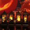 Luz de Halloween Lâmpada de Chama Lâmpada a Óleo Lâmpada de Vela Lanterna de Lareira de Carbono Preto Adereços Decorativos de Festival Ornamentos Luminosos