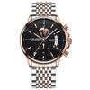 Reloj de Pulsera de Moda de Negocios Cronógrafo de Cuero Luminoso de Venta Caliente Transfronteriza, Reloj de Pulsera Versátil de Uso Diario de Bajo Perfil de Moda
