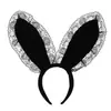 Tiara de orelhas de coelho de pelúcia Golden Night Sexy Lingerie Bunny Girl Headwear Sexy Pure Desire Style Cute Loli Soft Cute
