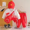 Nuevo Estilo de Primavera Conjunto de Dos Piezas de Manga Larga con Cuello Chino para Niños Estilo Chino Traje Casual de Manga Larga para Bebé Venta Directa de Fábrica