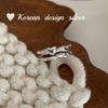 Anillo Abierto de Plata Esterlina S925 de Doble Capa con Textura de Corazón para Mujer con Diseño Dulce Nicho de Alta Gama Ajustable