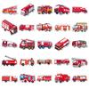 50 pegatinas de grafiti de camión de bomberos personalizadas con dibujos animados transfronterizos, gran oferta, pegatinas decorativas para teléfono infantil, fundas de monopatín y juguetes.