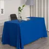 Mantel para mesa de conferencias, adecuado para hoteles, oficinas, exposiciones y eventos promocionales; mantel rectangular liso rojo y blanco