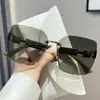 Óculos de Sol Coloridos Sem Aro, Estilosos e Versáteis, Óculos de Sol Femininos, Óculos de Uso Duplo Dia e Noite, Nova Moda 2025 Estilo Commuter