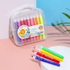 Plumones de Acuarela Lavables Cabeza Suave para Niños Guardería Set de 12 Colores Pincel Set de 36 Colores Materiales de Arte para Escuela Primaria -1