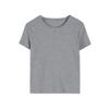 Camiseta Corta de Cuello Redondo para Mujer Primavera/Verano 2026 Guangzhou Shisanxing Nuevo Estilo Coreano Color Sólido Sencilla Versátil Top de Manga Corta