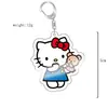 Periférico de Animación 2D Nuevo Transfronterizo Sanrio Hello Gato Lindo Kuromi Llavero Acrílico