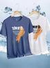 Comércio Exterior Verão Nova Camiseta Masculina de Malha Seda Gelo Secagem Rápida Manga Curta Malha Fina Confortável e Respirável Tamanho Grande Solta t
