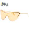 Nuevas gafas de sol de una pieza de moda para hombre, gafas de ciclismo retro de alta gama para deportes al aire libre, transfronterizos, europeos y americanos.