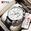 O'Fanni's explosiones de comercio exterior banda de reloj de cuarzo calendario cronógrafo reloj impermeable correa luminosa reloj para hombre de negocios venta al por mayor