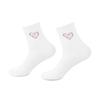 Calcetines de Terciopelo de Visón para Mujer Bordado de Corazón Forrado de Lana Calcetines Gruesos Cálidos para Piso Otoño e Invierno para Casa Felpa Calcetines de Confinamiento