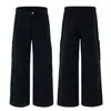 Muxi Ropa Otoño Retro Japonés Moda Callejera Marca Pantalones Cargo Multibolsillos Jeans Plisados Patchwork para Hombres