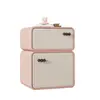 Mesa de Cabeceira Cor Creme para Quartos Pequenos, Modelo Novo Simples Moderno, Totalmente Montada, Ultra Estreita, Adequada para Quartos de Crianças, Luxo Leve