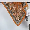 Pañuelo de Seda 70, Patrón de Espiga, Pañuelo Cuadrado para Cintura y Cuello, Pañuelo Decorativo de Alta Gama, Pañuelo Versátil, Nuevo Multicolor