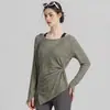 Ropa de Yoga Manga Larga Holgada Cardigan con Abertura Ropa Deportiva para Pilates, Deporte y Entrenamiento al Aire Libre Top de Fitness para Mujer Venta al por Mayor