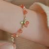 Pulsera de orquídea lirio Hetian Yu para mujer, diseño de nicho, temperamento dulce, alto sentido, pulsera de joyería para estudiantes y novias