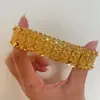 Pulsera con patrón de dragón matón de imitación dorada ventana con hebilla de reloj para hombre ajustable de imitación dorada joyería al por mayor