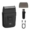 Barbeador Elétrico Recíproco Transfronteiriço, Barbeador Masculino Mini Portátil Montado no Carro, Barbeador com Display Digital para Uso Doméstico