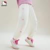Pantalones deportivos IP Merlot Otoño para Niñas 2025 Nuevo Mediano y Grande Pantalones Adornados con Lazo para Niños