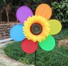 Molino de Viento al Mayoreo Molino de Viento de Girasol Colorido Puesto Juguete Punto Escénico Venta Caliente Niños Dibujos Animados Láser Seis Ruedas Molino de Viento