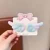 Famosa en Internet Pequeña Princesa Lazo Antiguo Cinta Pasador para el Cabello Niños Niña Pequeña Hanfu Pasador Morado Accesorios para el Cabello de Niñas