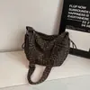Bolso de Hombro Plegable Estampado de Leopardo Estilo Coreano 2025 Invierno Nuevo Aspecto Elegante Retro Bolso Tote Casual Estilo Occidental