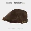 Boné Retro Japonês de Aba Frontal, Boina Bico de Pato Usada ao Contrário para Mulheres, Chapéu Newsboy Simples Versátil para Emagrecer o Rosto, Artista