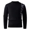 Suéter Casual Gola Redonda para Homens 2026 Novo Tendência Gola Redonda Tamanho Grande Solto Suéter para Homens Color Block Tricô Jovem