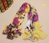 Moda Verão 2016 Novo Estilo Chinês Peônia Chiffon Seda Lenço Proteção Solar Toalha de Praia Fabricante de Lenços de Seda Atacado