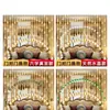 Cortina de Cuentas de Calabaza de Cristal Estilo Nuevo Cortina para Puerta Cortina Divisoria para Baño para Bloquear Vista de Puerta a Puerta Cocina Dormitorio Cortina Colgante Baño