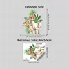 Brup Adesivos de Parede Animais da Selva em Aquarela Guepardo Girafa Elefante Adesivos de Decoração de Parede para Quarto de Crianças Br5435Q