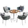 Mesa y silla de exterior combinadas para balcón, mesa y silla nórdicas sencillas e informales, cafetería al aire libre, tienda de té con leche, mesa y silla de jardín para patio