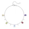 Pulseira de Gipsofila Granada Natural Topázio Ametista Citrino Prata de Lei S925 Feminina Joias Coloridas Atacado