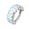 Popular Anillo de Caramelo de Aleación de Titanio F-136 Anillo de Nariz de Circonita Súper Brillante Joyería de Piercing Corporal de Titanio G23 Transfronteriza Pendientes